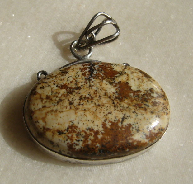 Pandantiv din picture jasper in montura din argint .925