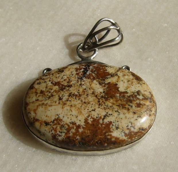 Pandantiv din picture jasper in montura din argint .925