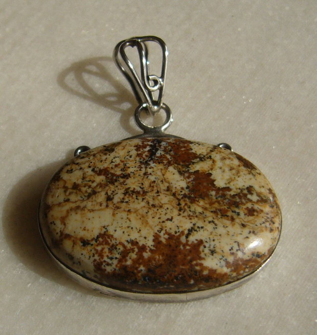 Pandantiv din picture jasper in montura din argint .925