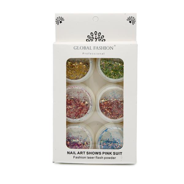 Decor pentru unghii Global Fashion, Set, 6 Culori