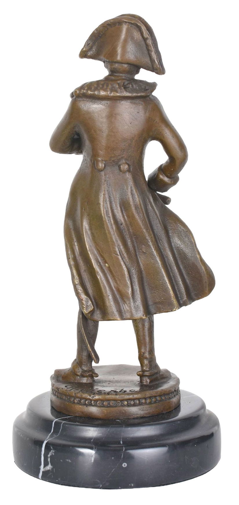 Napoleon Bonaparte-statueta din bronz cu soclu din marmura