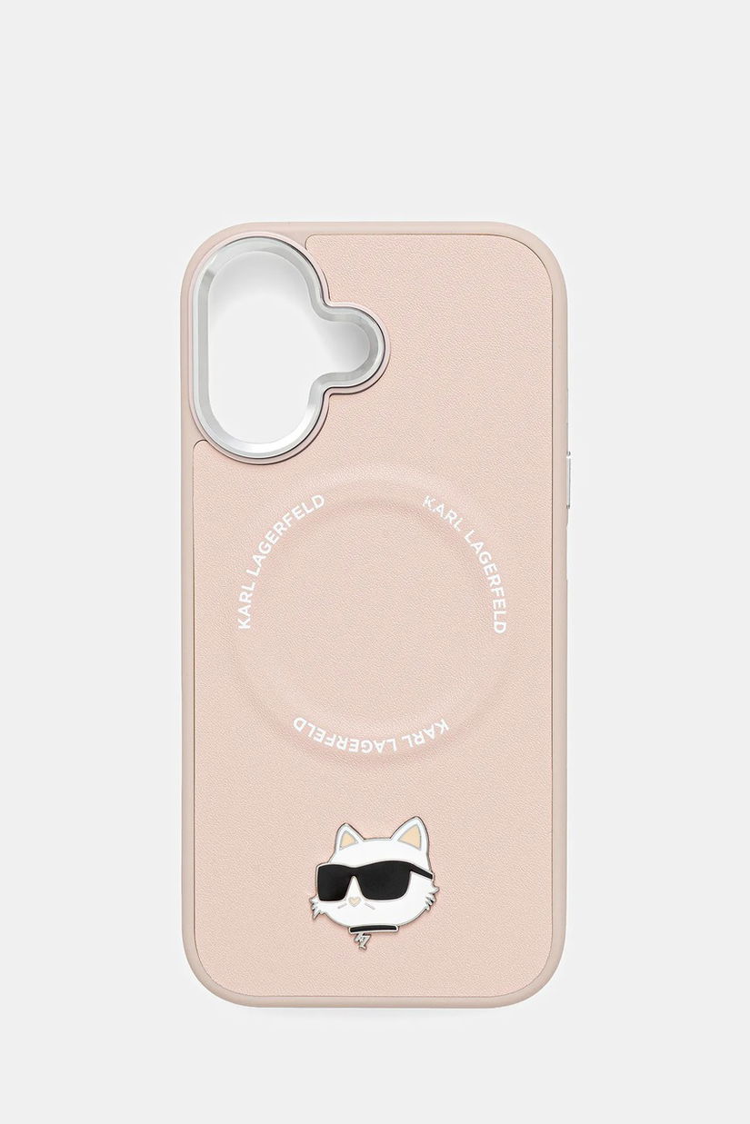 Karl Lagerfeld husă pentru telefon iPhone 17 culoarea roz, KLHMP17SPSMLRCHP