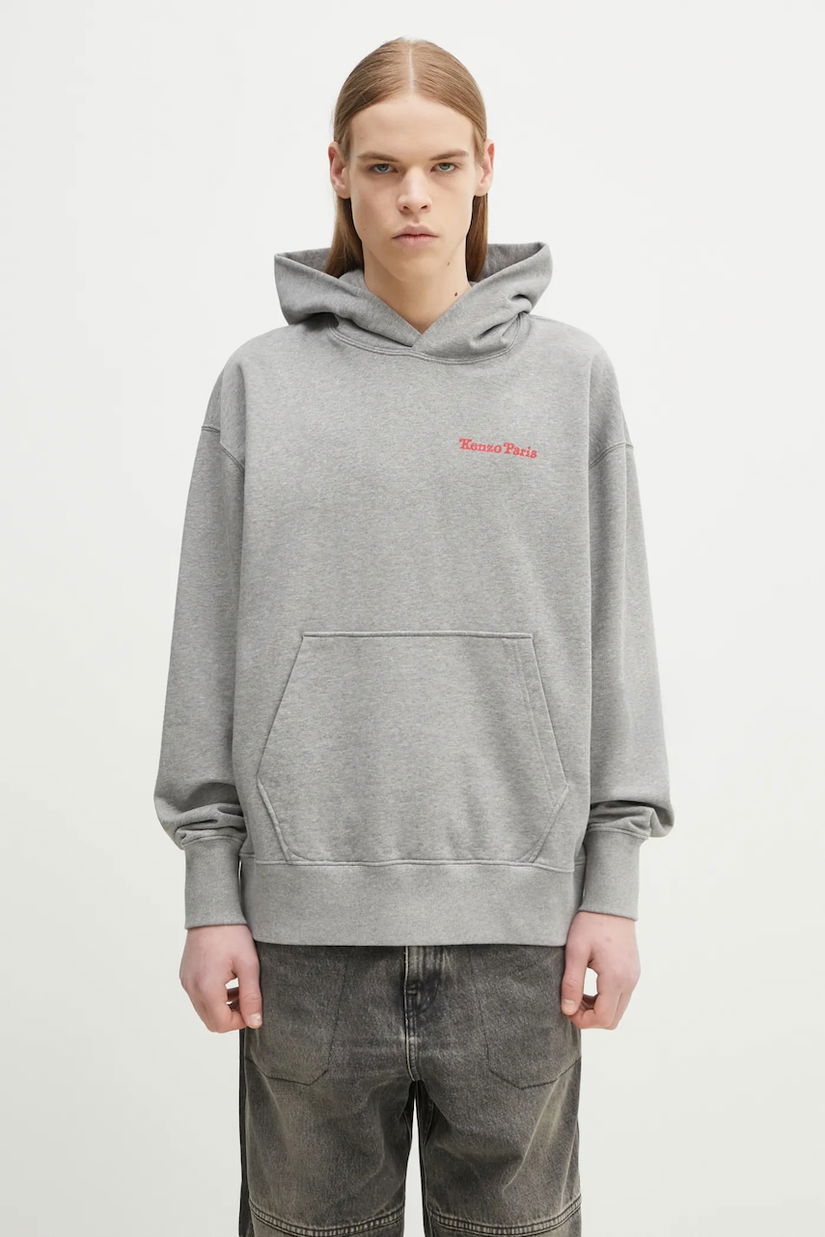 Kenzo hanorac de bumbac x Verdy culoarea gri, cu imprimeu, FF58SW2404MF.94