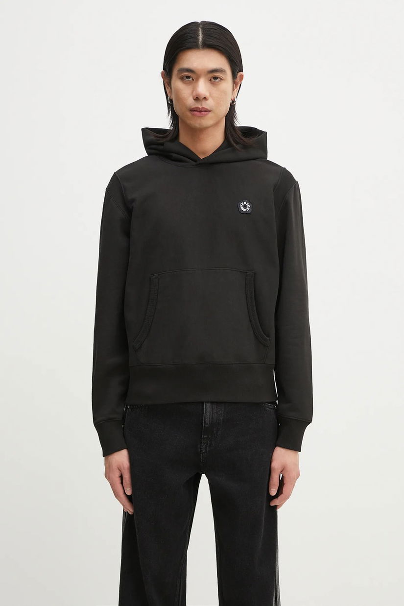 Kenzo hanorac de bumbac Boke Flower 2.0 bărbați, culoarea negru, cu glugă, uni, FF55SW2554MC.99J