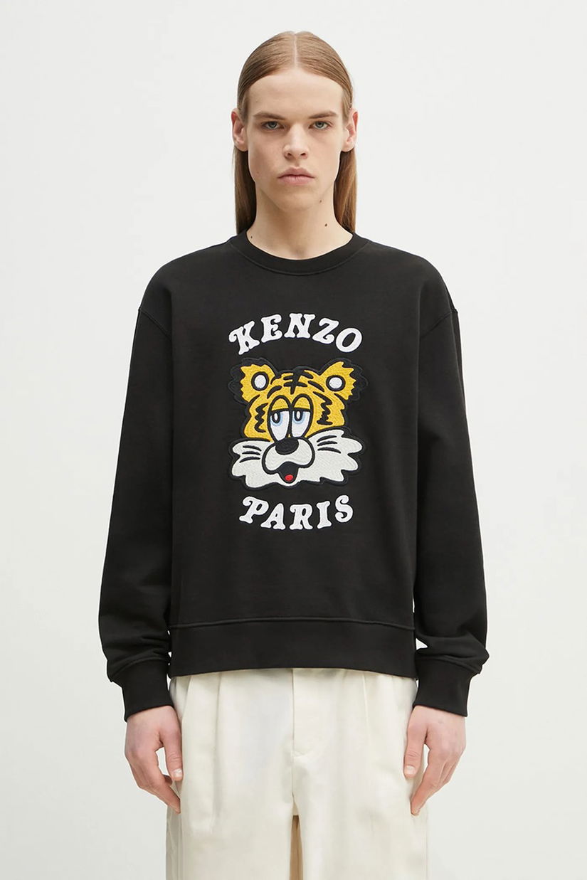 Kenzo hanorac de bumbac x Verdy culoarea negru, cu imprimeu, FF58SW2394MF.99J