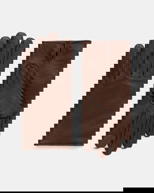 BOSS Orange manusi de piele culoarea negru, 50526831