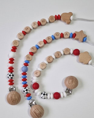 Lanț suzetă handmade  ChupeteLuv, silicon alimentar, personalizat, bebeluși 0+