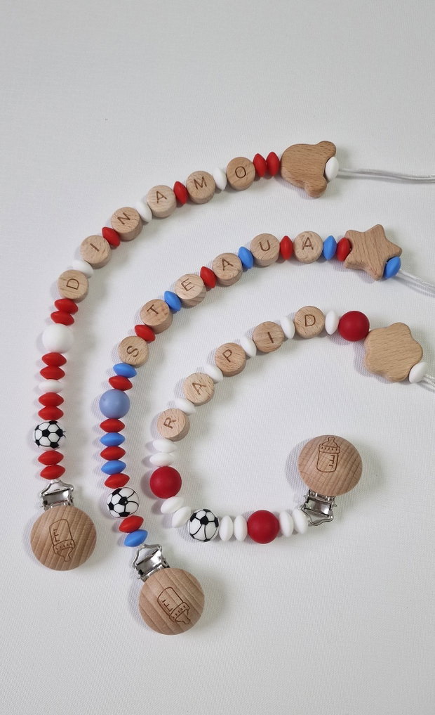 Lanț suzetă handmade ChupeteLuv, silicon alimentar, personalizat, bebeluși 0+