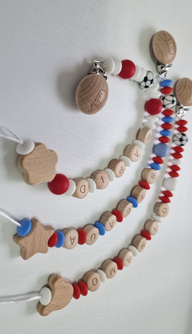 Lanț suzetă handmade ChupeteLuv, silicon alimentar, personalizat, bebeluși 0+