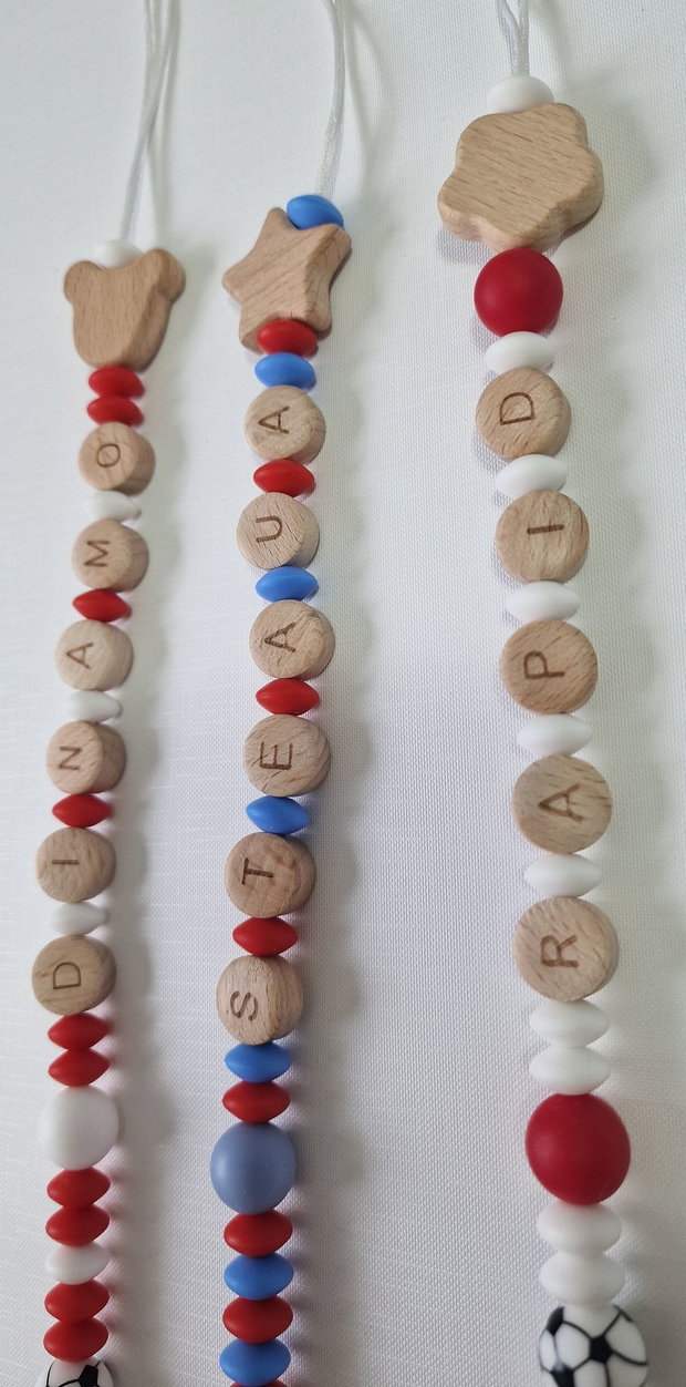 Lanț suzetă handmade ChupeteLuv, silicon alimentar, personalizat, bebeluși 0+
