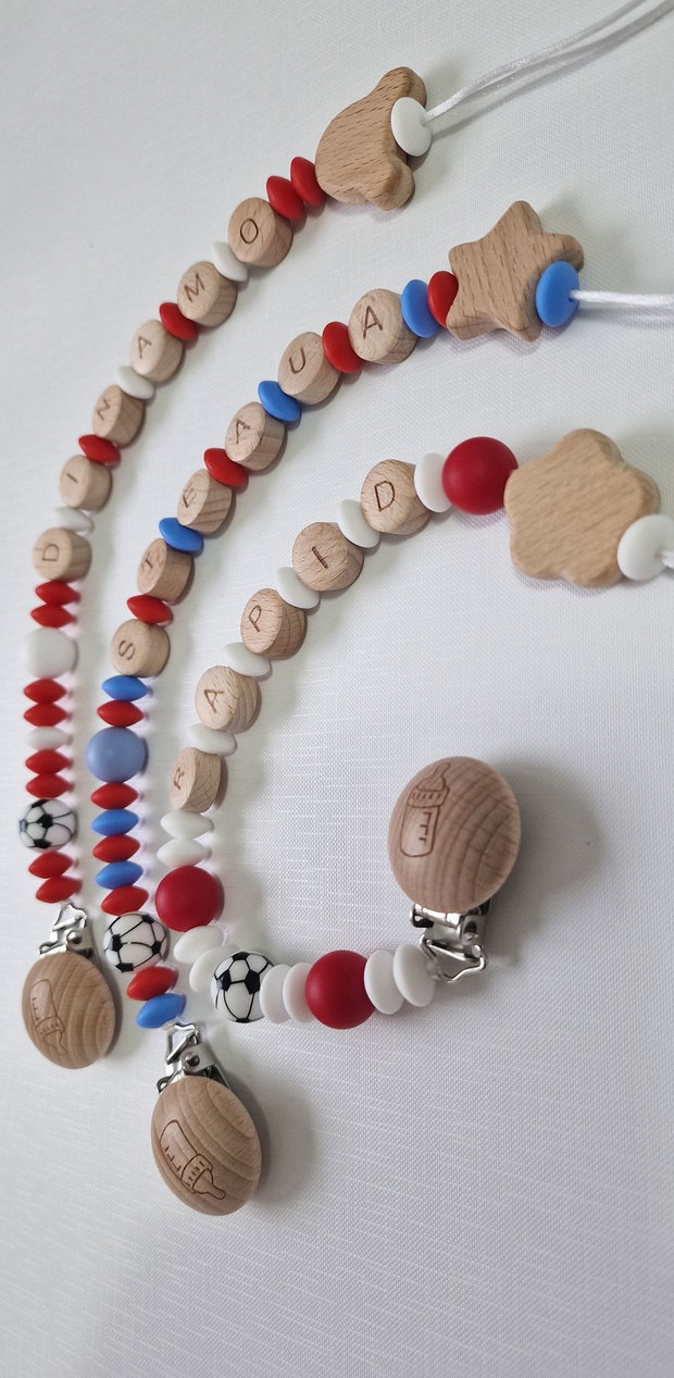 Lanț suzetă handmade ChupeteLuv, silicon alimentar, personalizat, bebeluși 0+