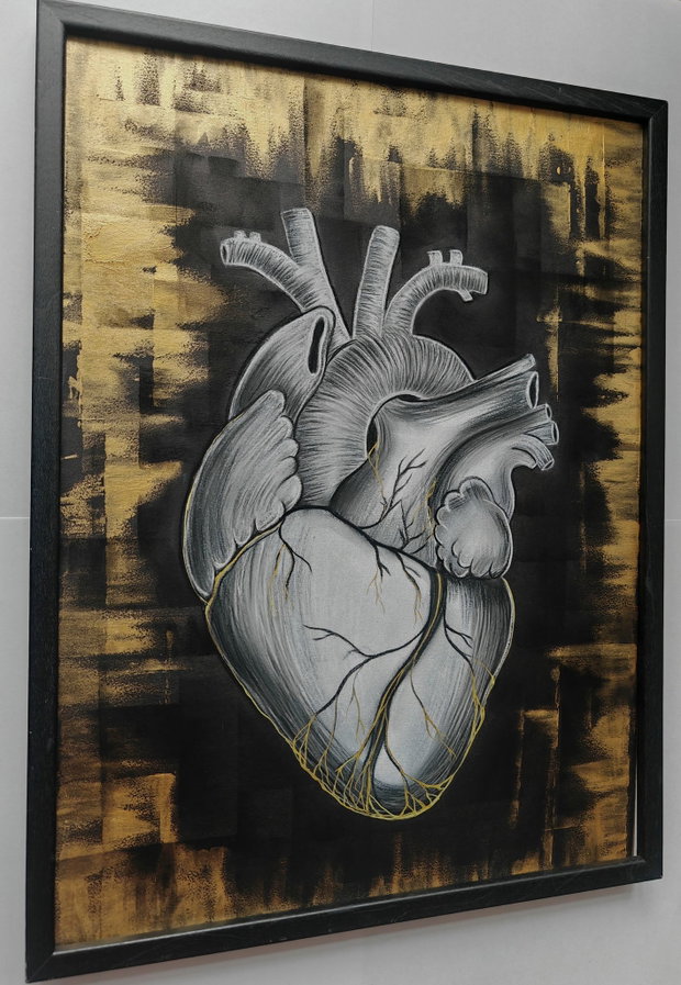 Tablou ilustrație Golden HeArt