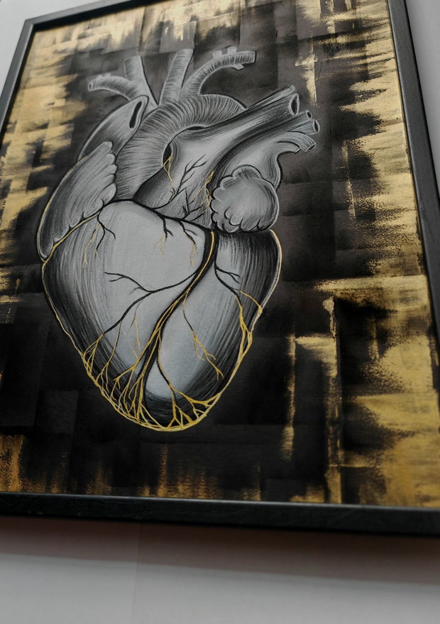 Tablou ilustrație Golden HeArt