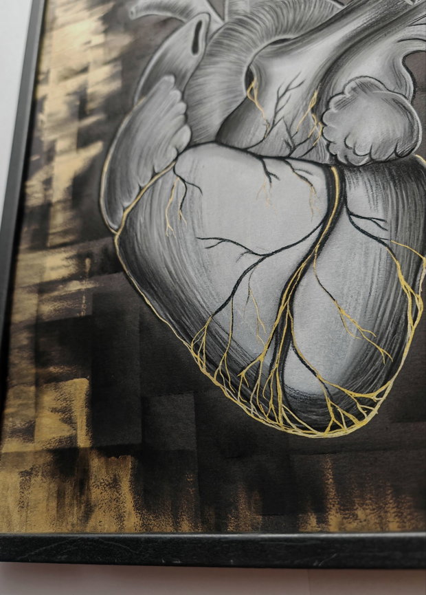 Tablou ilustrație Golden HeArt