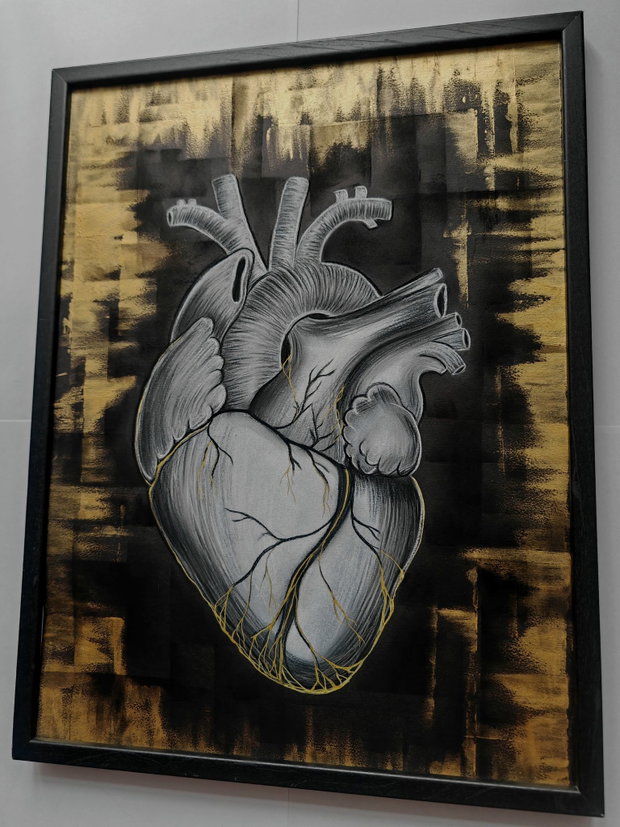 Tablou ilustrație Golden HeArt