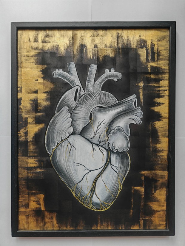 Tablou ilustrație Golden HeArt