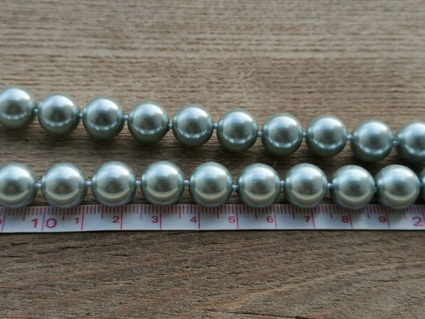 Colier perle sea shell gri