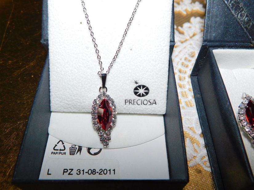 PRECIOSA  ,  bijuterii cristal Republica Ceha , set nou deosebit,, ambalaje originale, etichete producator