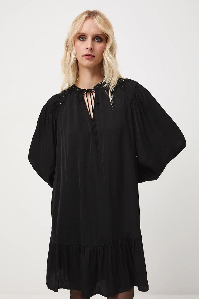 Medicine rochie culoarea negru, mini, oversize