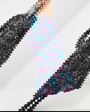 Medicine rochie culoarea negru, midi, evazati