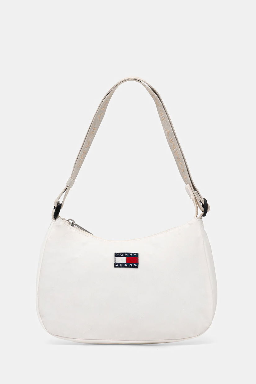 Tommy Jeans poșetă culoarea alb, AW0AW17888