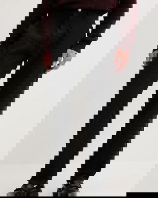 Tommy Jeans pantaloni bărbătesc negru drept DM0DM22001