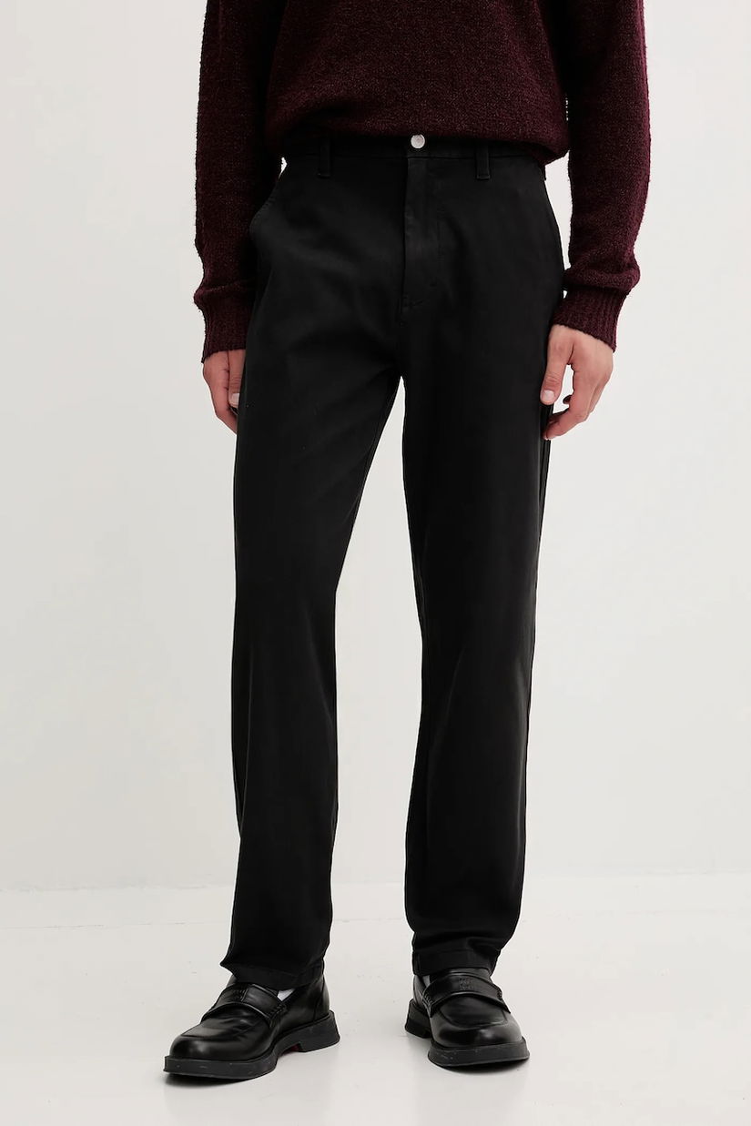 Tommy Jeans pantaloni bărbătesc negru drept DM0DM22001