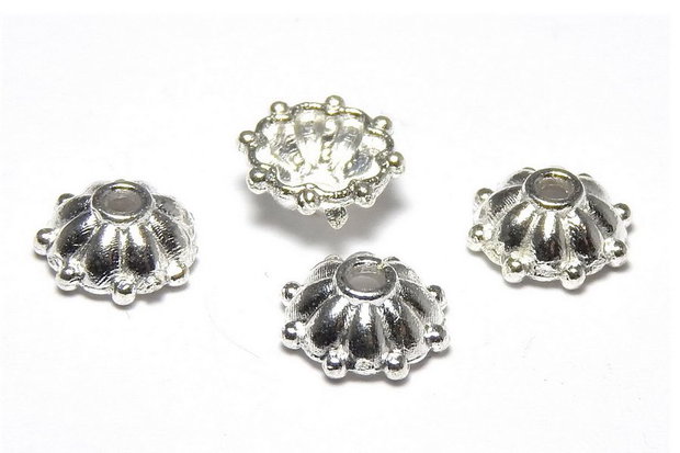 Capacel metalic, argintiu, 8x3 mm