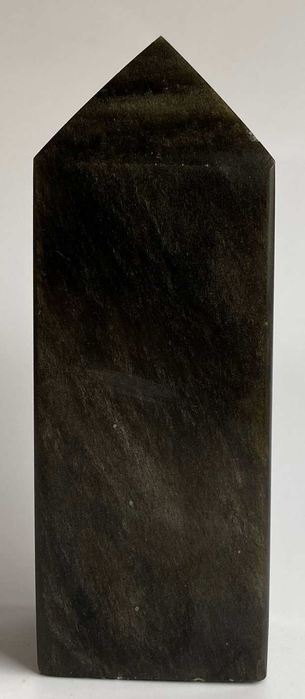 Obsidian Auriu - Obelisc din piatra semipretioasa