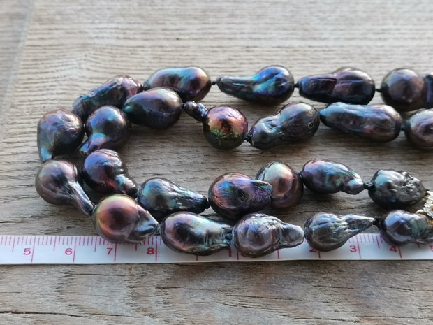 Colier perle black Edison