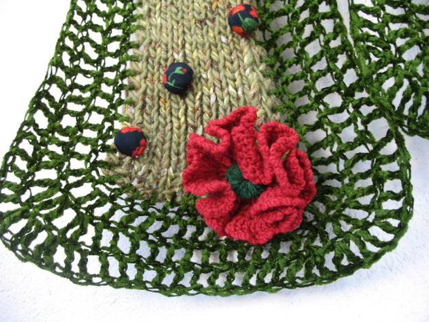 Accesoriu tricotat/crosetat