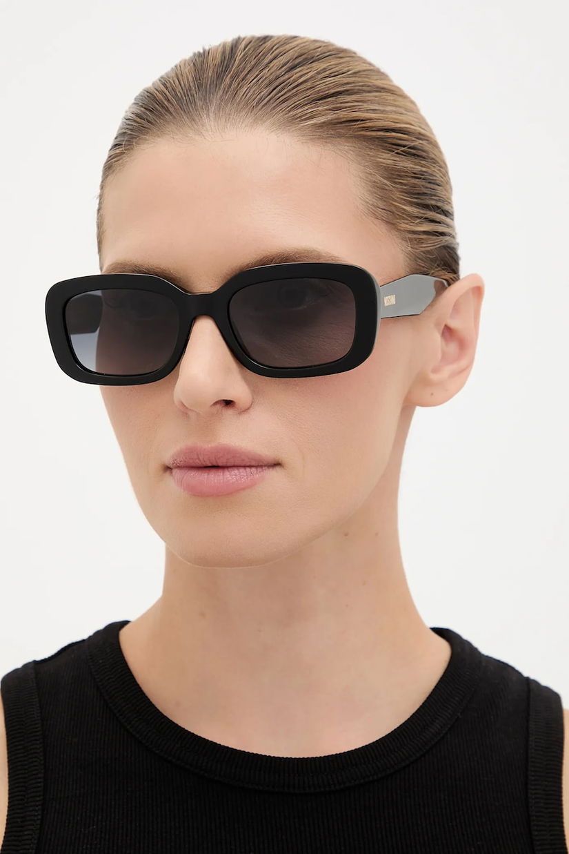 Moschino ochelari de soare culoarea negru, MOS199/S