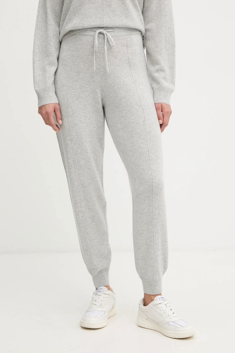BOSS pantaloni de trening din cașmir culoarea gri, 50547858