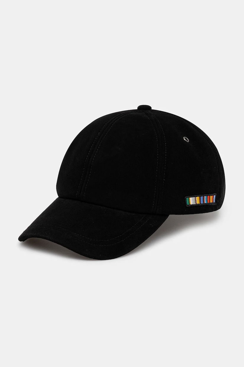 Paul Smith șapcă din piele întoarsă culoarea negru, M1A-987DT-T660