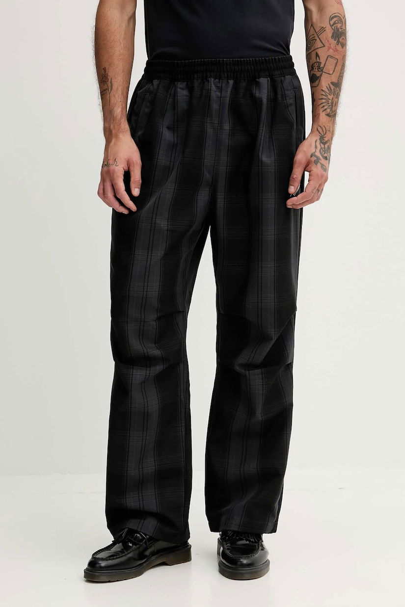 adidas Originals pantaloni Firebird pantaloni chino negri pentru bărbați KG4637