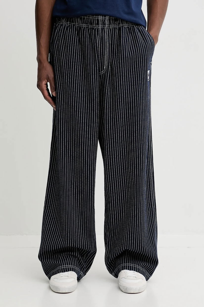 adidas Originals pantaloni de bumbac Graphic Lo Ch bluză dreaptă bleumarin pentru bărbați JW0178