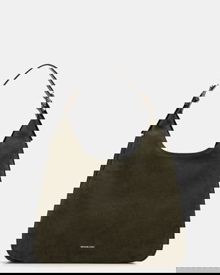 MICHAEL Michael Kors geantă de mână din piele NOLITA culoare verde 30F4GY5H3T