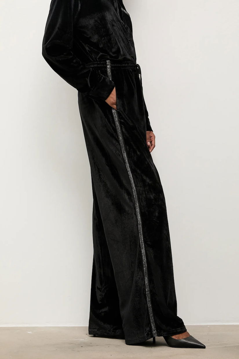 Answear.LAB pantaloni culoarea negru, lat, high waist