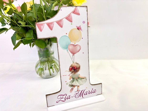 Cifra 1 Personalizata - Little girl