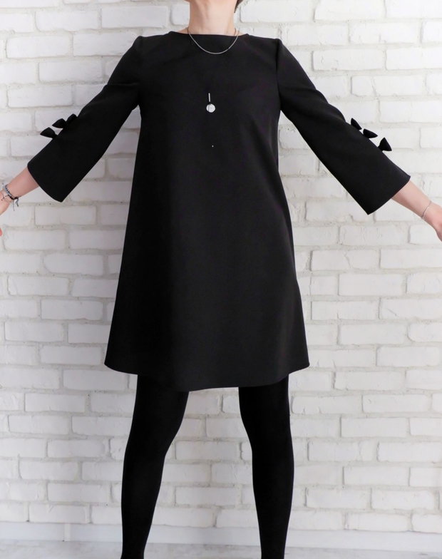 Rochie Scurta Neagra cu Funde (masura S)
