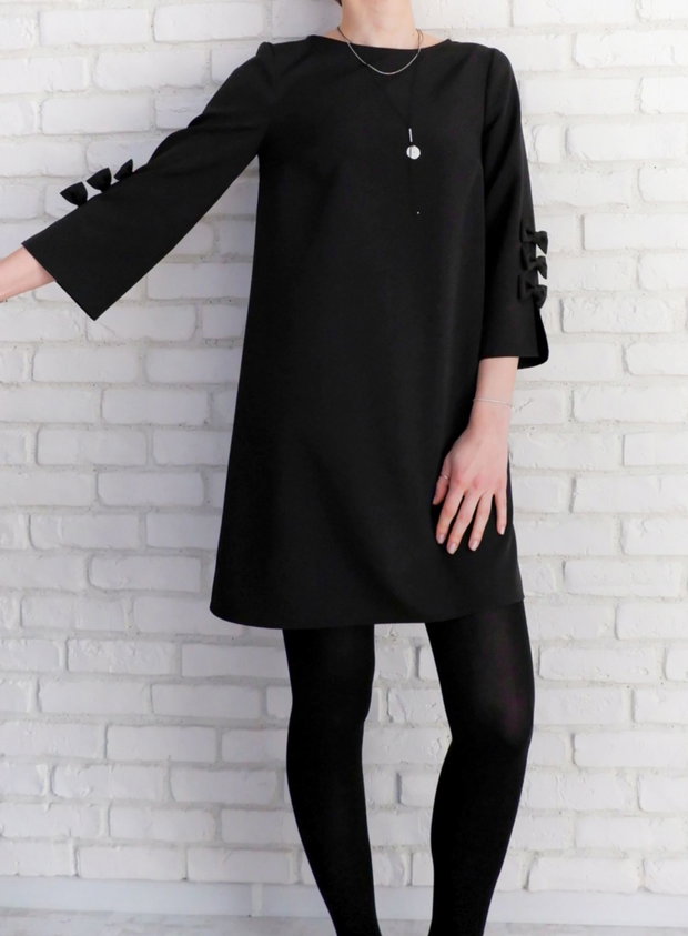 Rochie Scurta Neagra cu Funde (masura S)