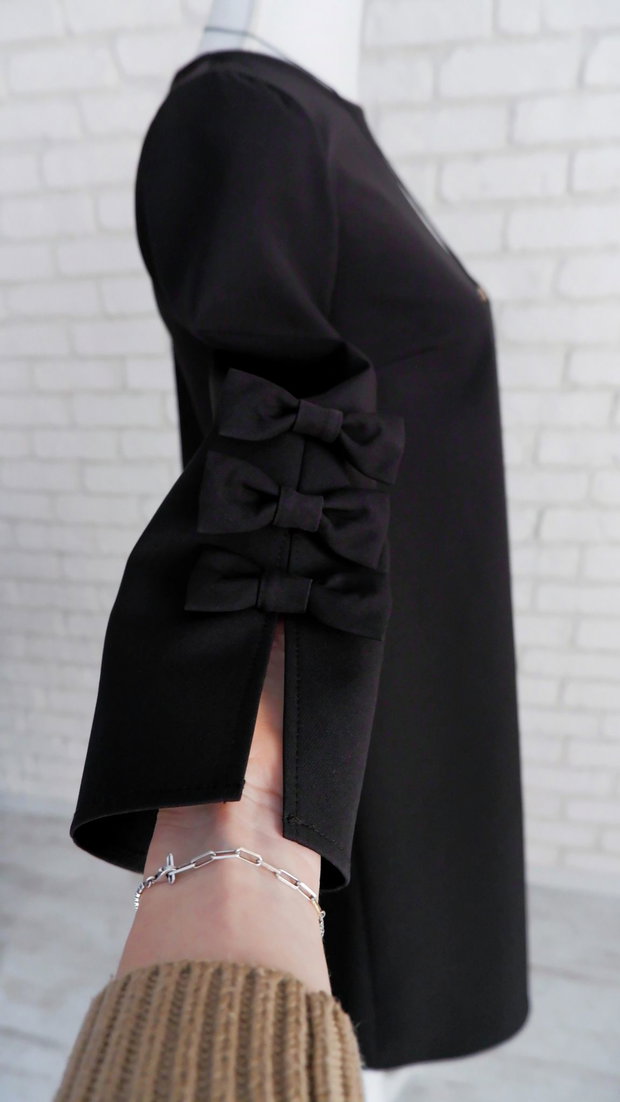Rochie Scurta Neagra cu Funde (masura S)