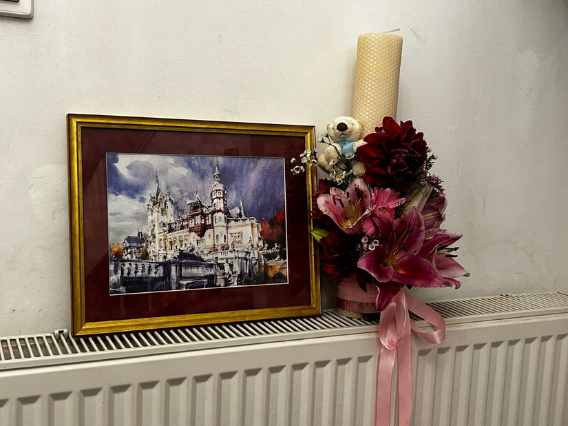 Lumanare de botez flori naturale