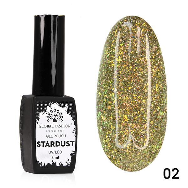 Gel luciu cu sclipici, Stardust Polish 02, 8 ml