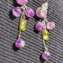 Cercei argint ametist peridot tija lant argint boho chic trendy - Transport gratuit