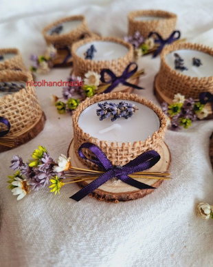 Marturii lumânări parfumate / Marturii lumânări cu lavanda