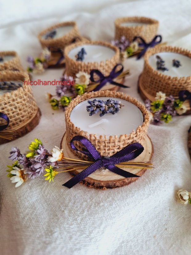 Marturii lumânări parfumate / Marturii lumânări cu lavanda