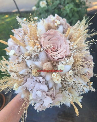 Buchet mireasa trandafir capuccino