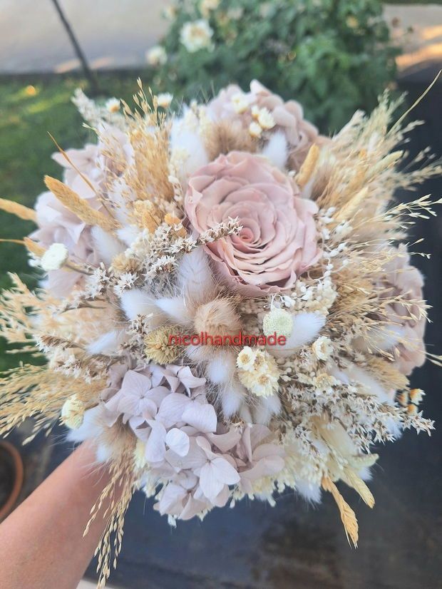 Buchet mireasa trandafir capuccino