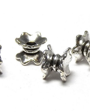 Capacel metalic, argintiu antichizat, 7x5 mm